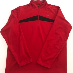 Men’s New Balance Red & Black Pullover 1/4 Zip